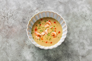 Вишисуаз с тигровыми креветками 